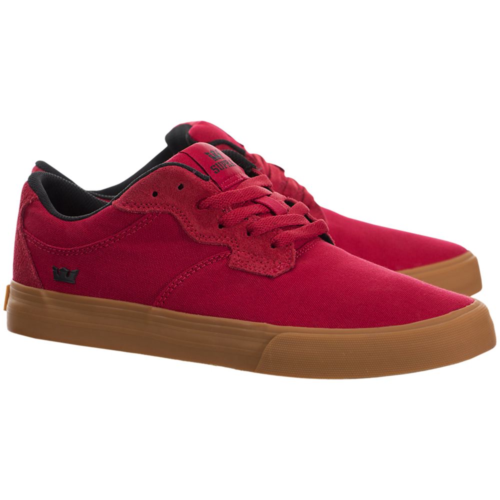 Baskets Basses Supra Axle Rouge Cardinal/Light Gum Homme | TJZ-57556044